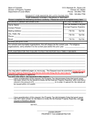 Request for Waiver of Late Filing Fee for Annual Exempt Property Report - Colorado, Page 2