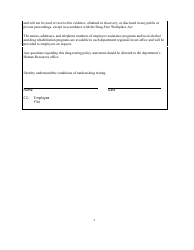Attachment E Employee Random Drug Testing Notice Form - Florida, Page 2