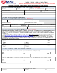Document preview: Purchasing Card Application Form - Arkansas