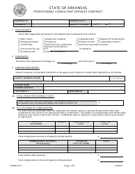 Form PCS-1 &quot;Professional Consultant Services Contract&quot; - Arkansas