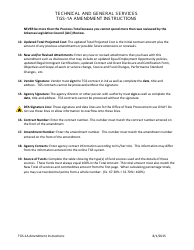 Instructions for Form TGS-1A Amendment to Technical and General Services Contract - Arkansas, Page 2