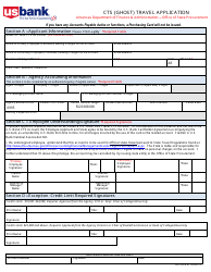 Document preview: Cts (Ghost) Travel Application Form - Arkansas