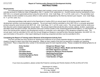 Form BOF024 Report of Training and/or Research &amp; Development Activity - California, Page 2