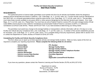 Form BOF045 Facility and Vehicle Security Compliance - California, Page 2