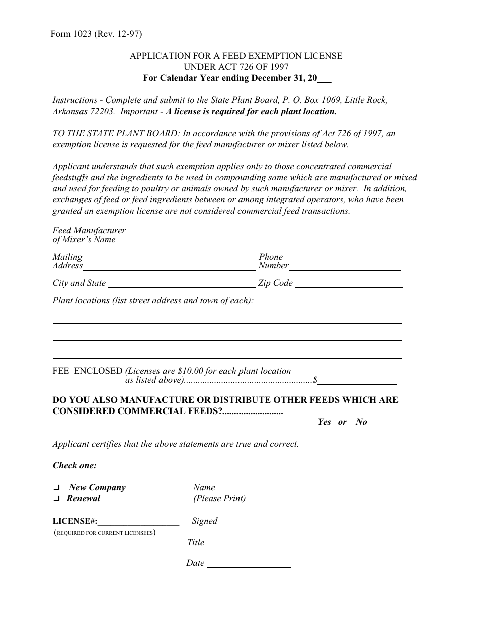 Form 1023 Fill Out, Sign Online and Download Printable PDF, Arkansas