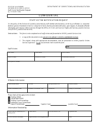 Document preview: Staff Victim Notification Request - California