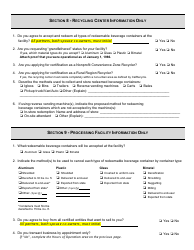 Form CalRecycle770 Certification Application for Recycling Centers and Processors - California, Page 4
