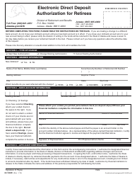 Form 02-1900R Electronic Direct Deposit Authorization for Retirees - Alaska
