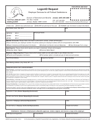 Document preview: Form GEN012 POLI-SUB Logonid Request - Employer Services for All Political Subdivisions - Alaska
