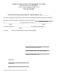 Document preview: Participation Agreement Amendment Form - Alaska