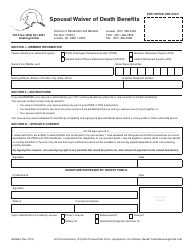 Document preview: Form GEN054 Spousal Waiver of Death Benefits - Alaska