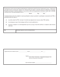 Form TRS019 Election/Waiver of Supplemental Contributions - Alaska, Page 2