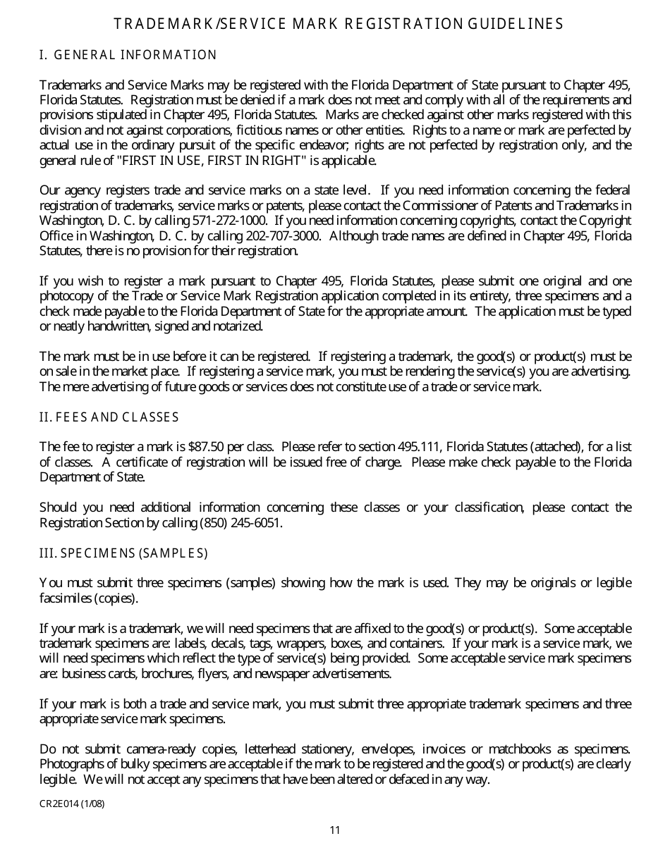 Trademark - Service Mark Registration and Use - Florida, Page 14