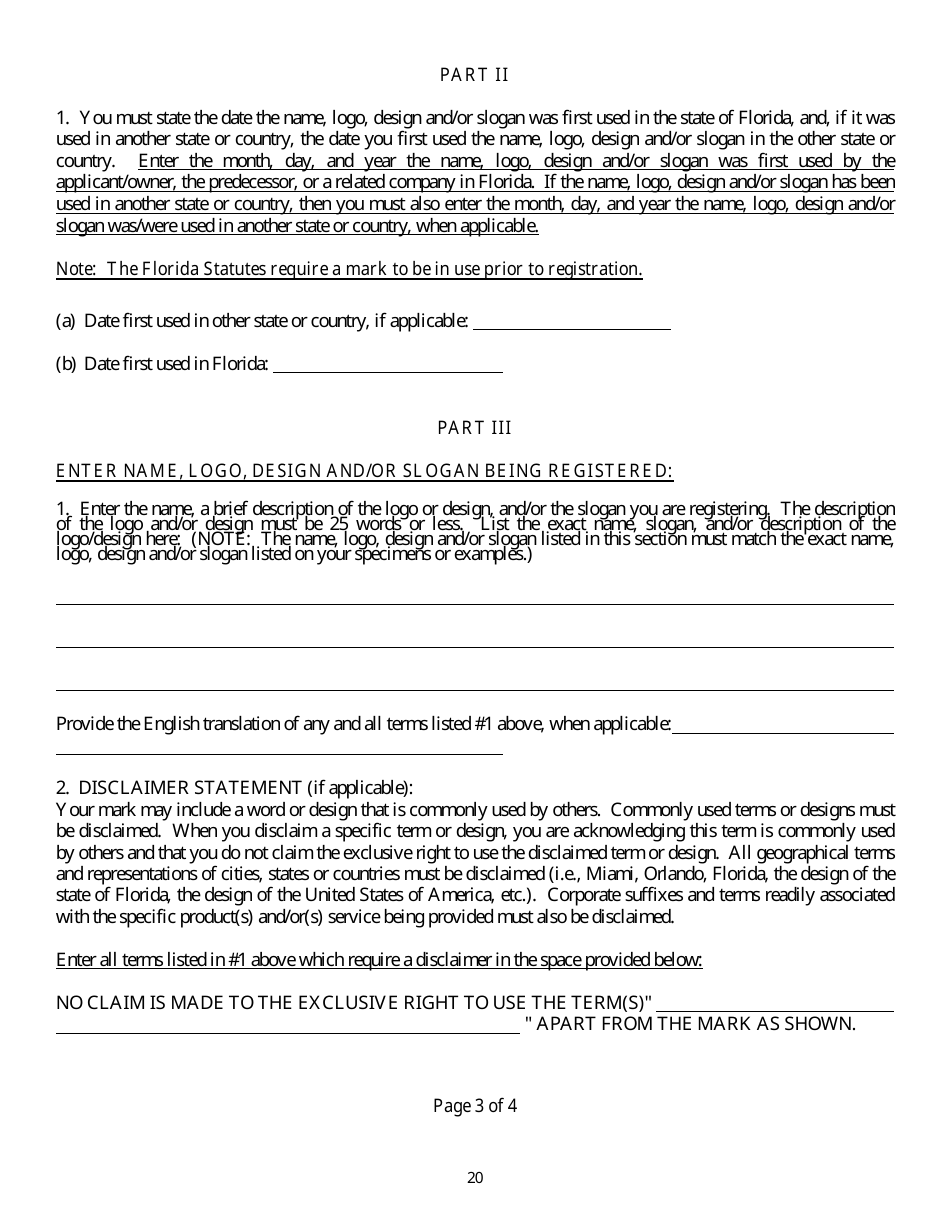 Trademark - Service Mark Registration and Use - Florida, Page 23