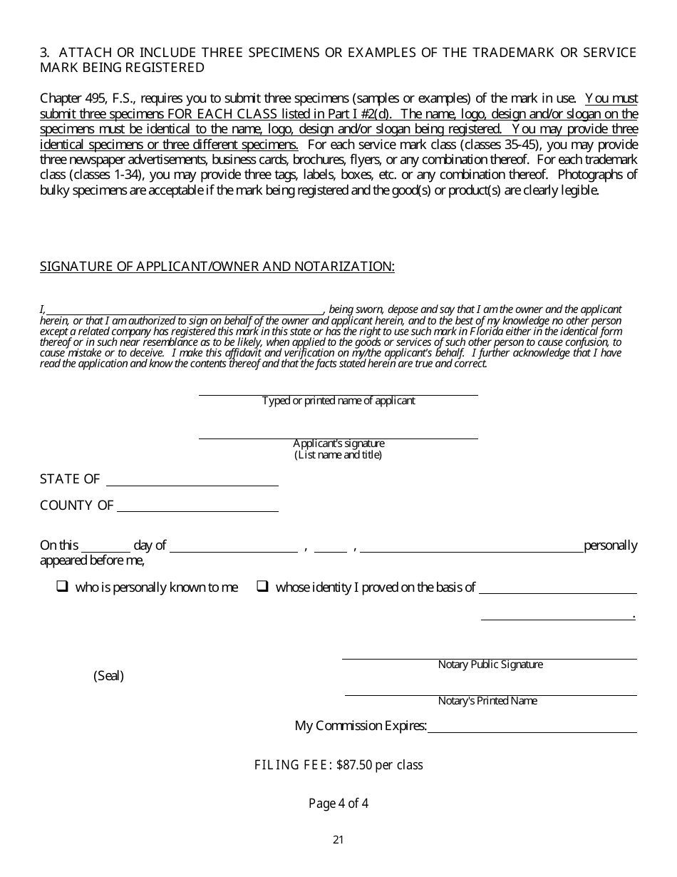 Trademark - Service Mark Registration and Use - Florida, Page 24