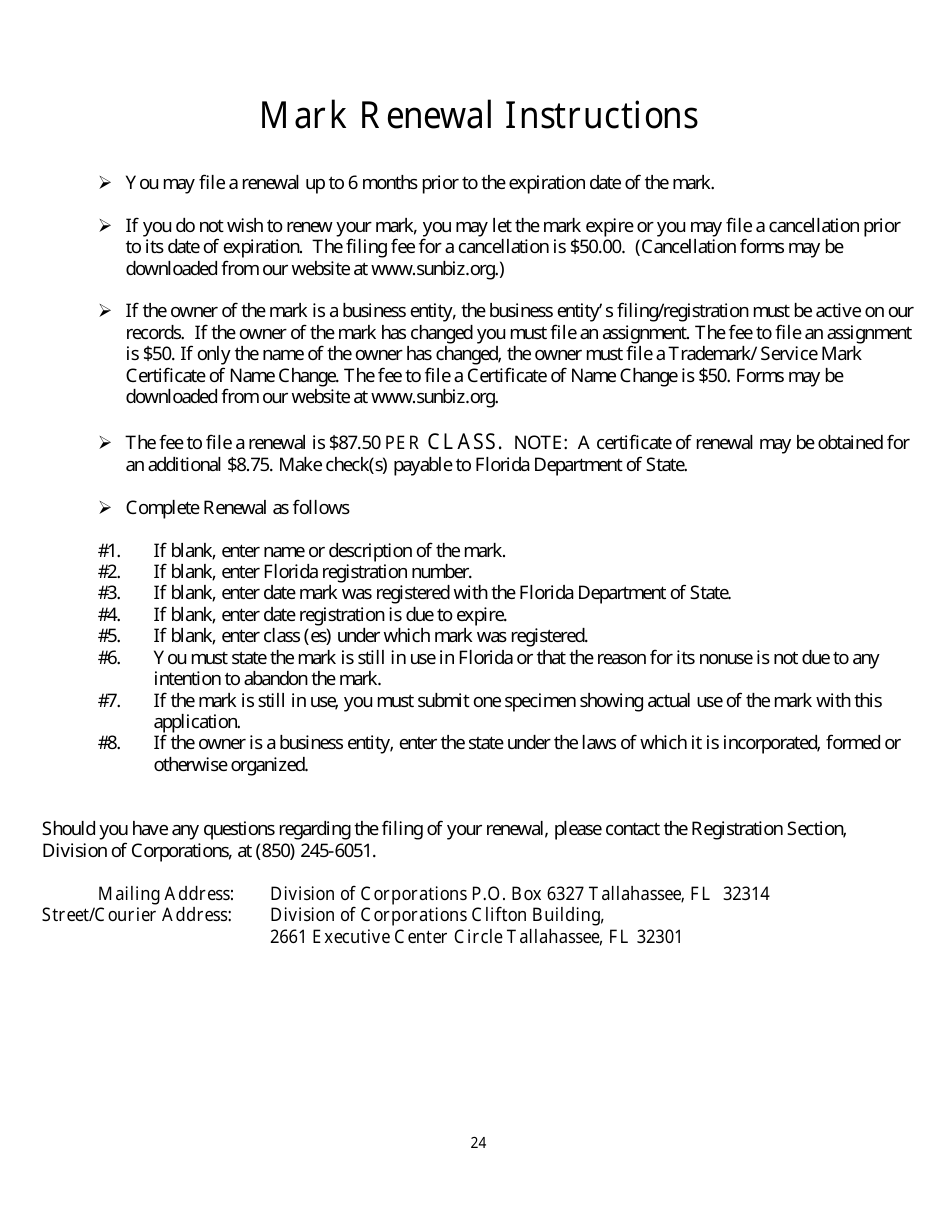 Trademark - Service Mark Registration and Use - Florida, Page 27