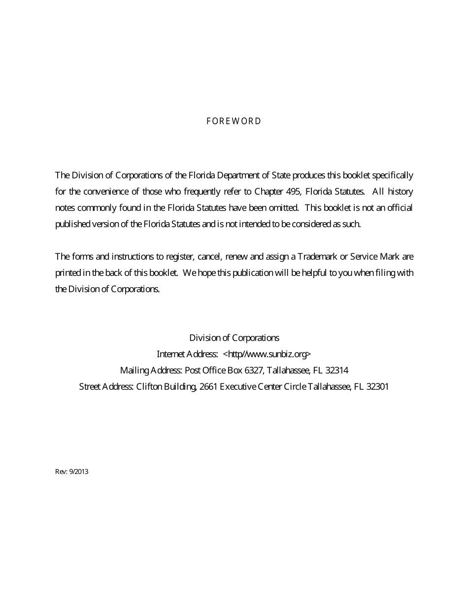 Trademark - Service Mark Registration and Use - Florida, Page 2