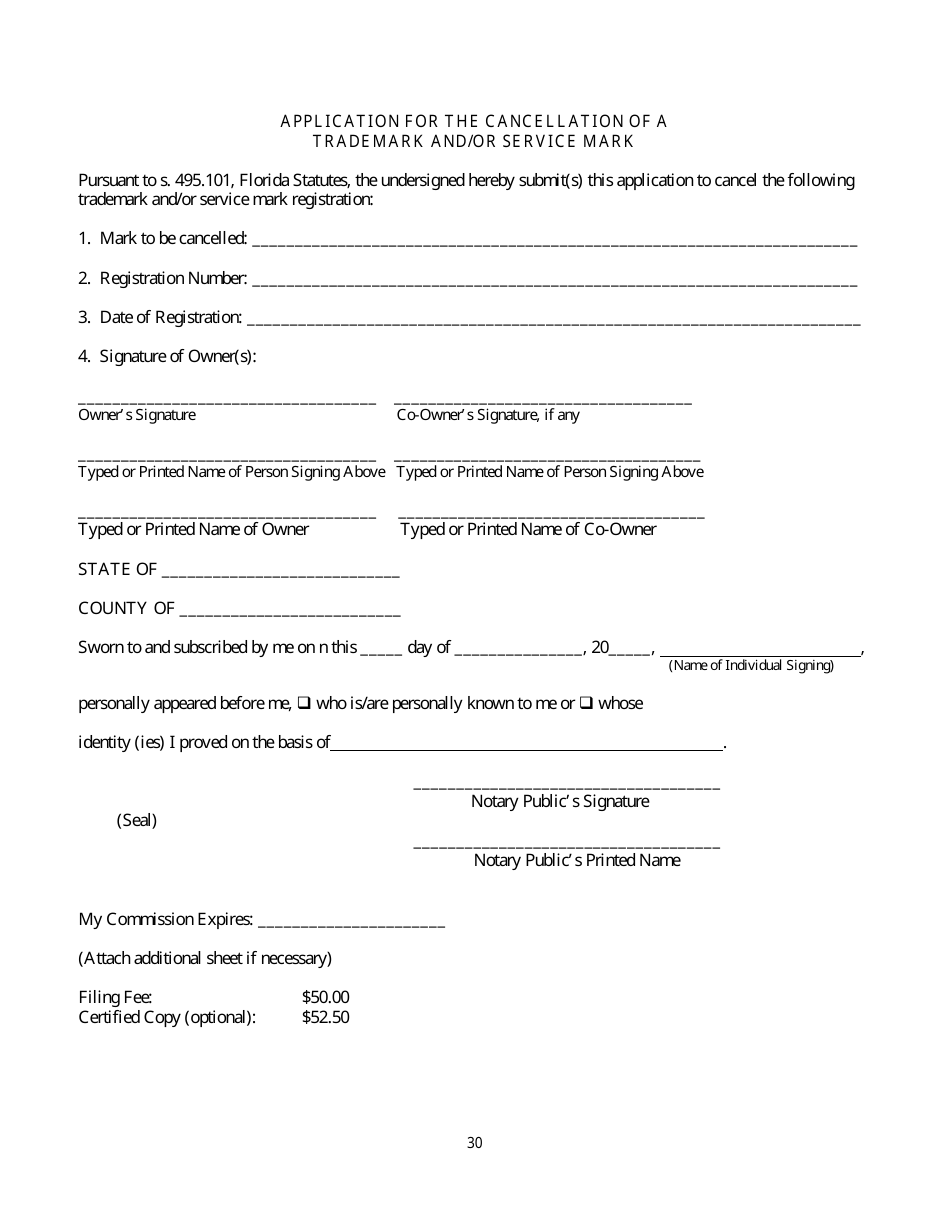 Trademark - Service Mark Registration and Use - Florida, Page 33