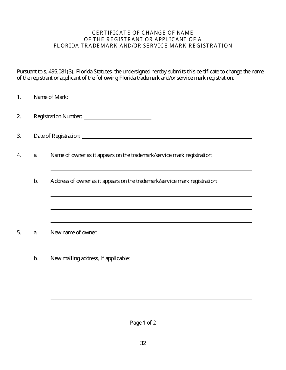 Trademark - Service Mark Registration and Use - Florida, Page 35