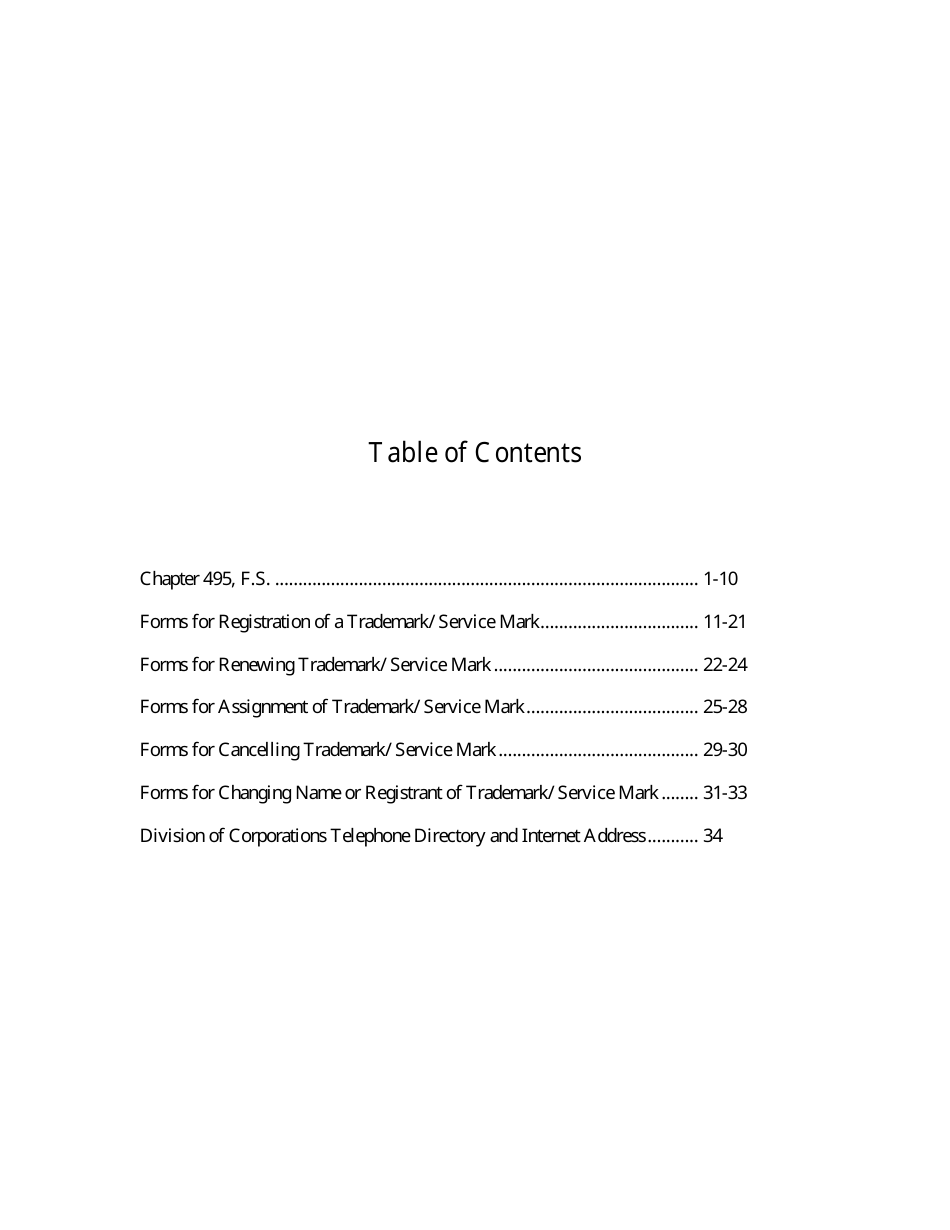 Trademark - Service Mark Registration and Use - Florida, Page 3