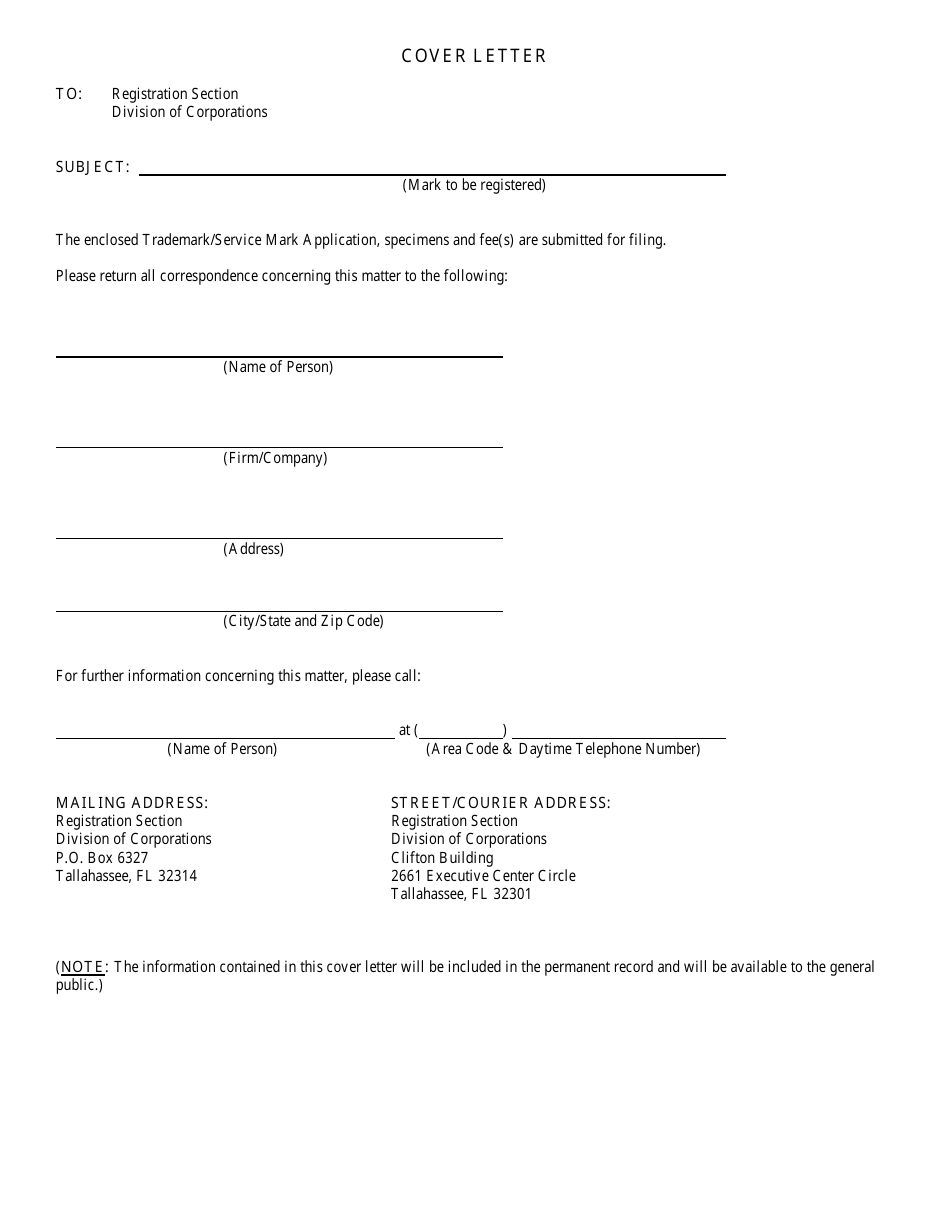 Form CR2E014 Application for the Registration of a Trademark or Service Mark - Florida, Page 6