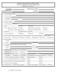 Form 701C Congregate Meals Assessment - Florida