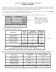 Instructions for Schedule B Allocated Perm Fleet - Arizona, Page 3