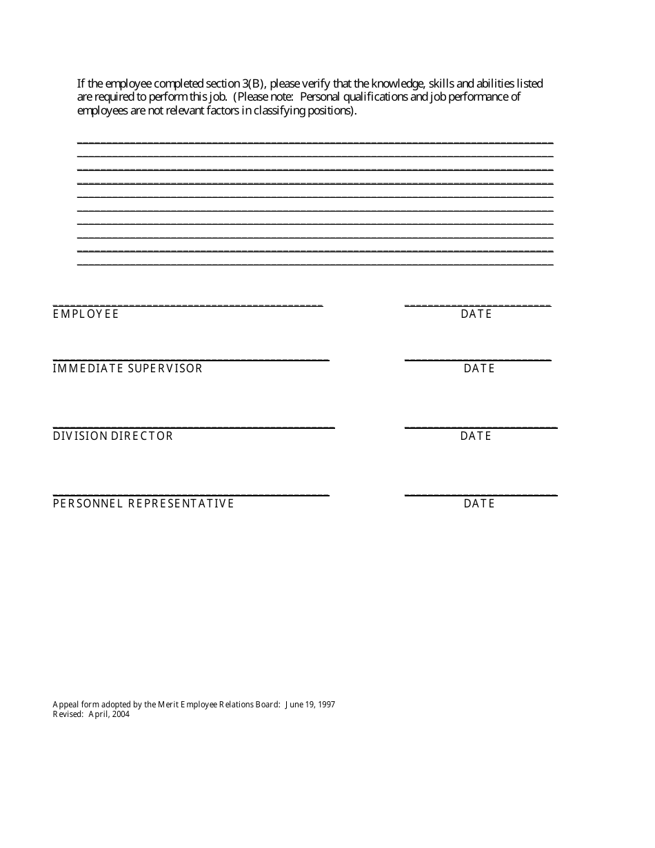 Maintenance Review Classification Appeal Form - Delaware, Page 3
