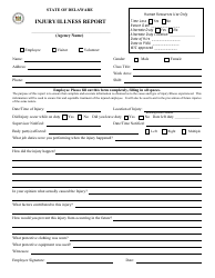 Injury/Illness Report Form - Delaware