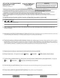 Form JD-GC-15 &quot;Application for Reimbursement - Client Security Fund&quot; - Connecticut