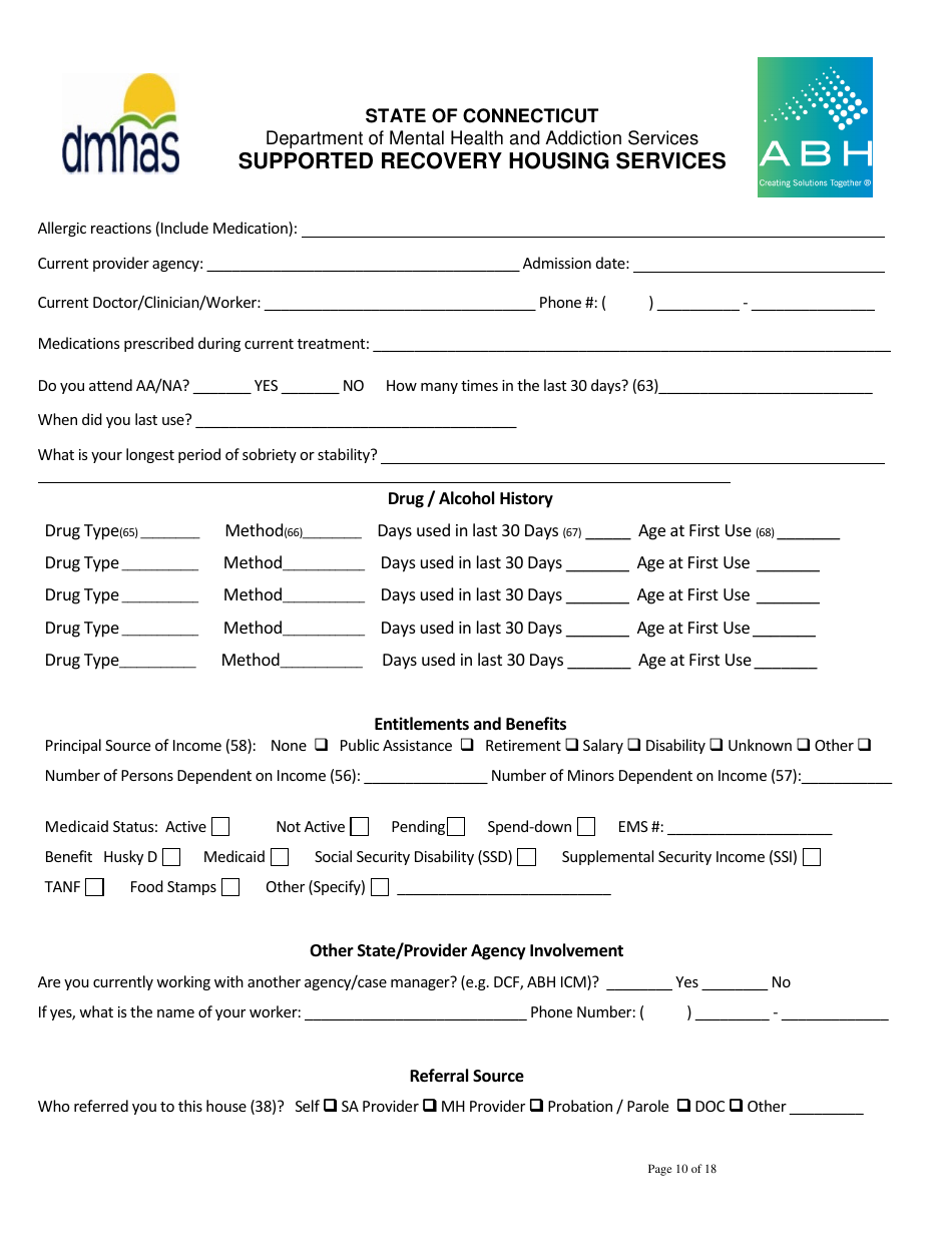Supported Recovery Housing Services - Connecticut, Page 10