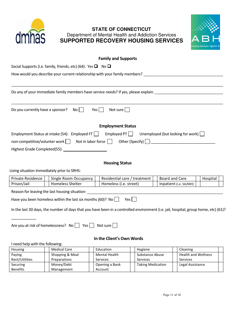 Supported Recovery Housing Services - Connecticut, Page 11