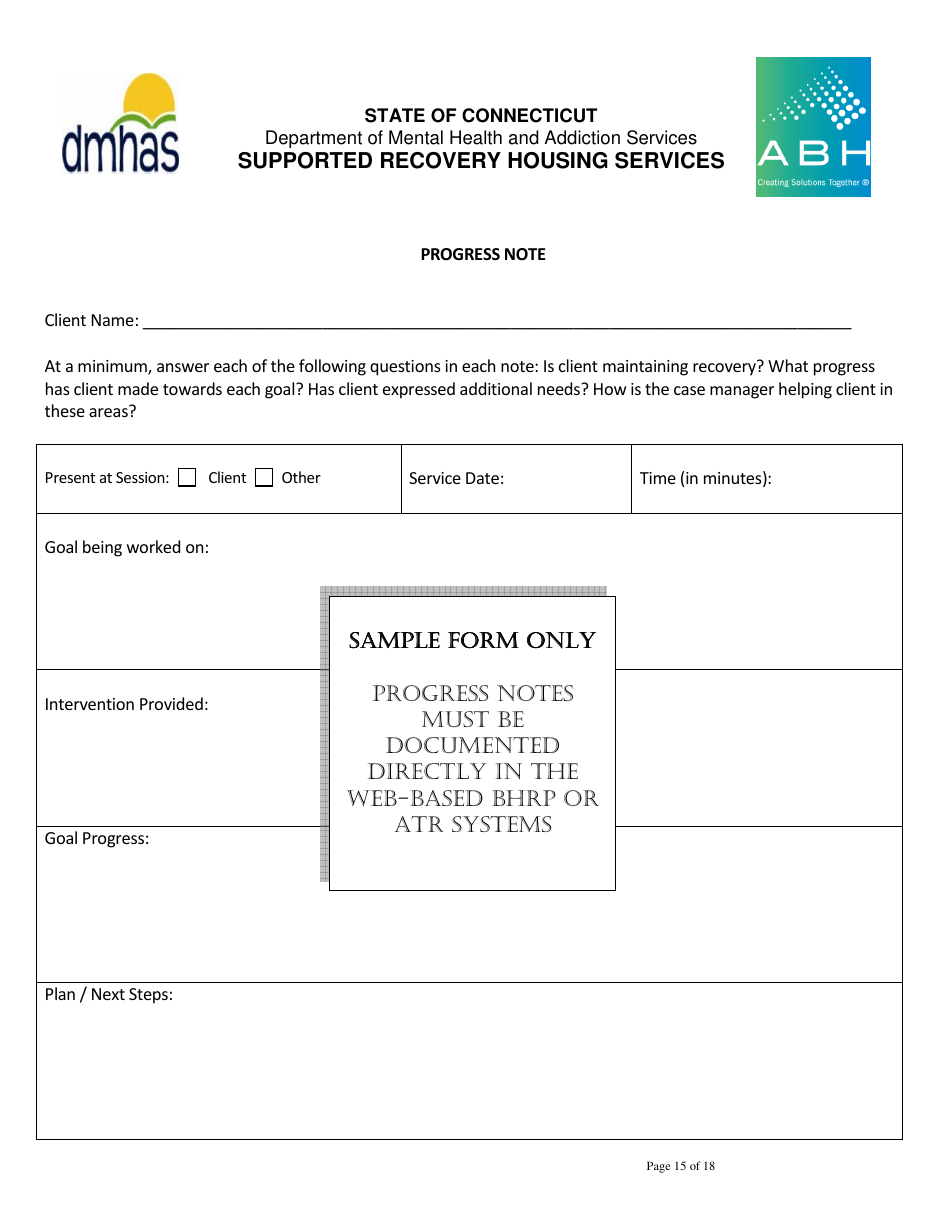 Supported Recovery Housing Services - Connecticut, Page 15