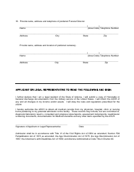 Form ASVH05-001 Veteran's Application for Admission - City of Phoenix, Arizona, Page 3