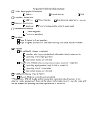 Document preview: Mental Health and Substance Abuse Outpatient Referral Form - Delaware