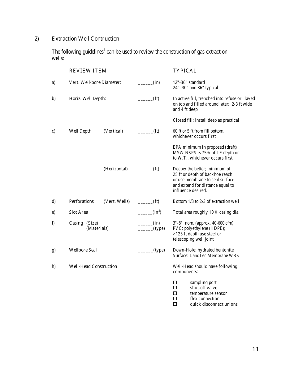 Gas Monitoring  Control System Draft Plan Review Form - California, Page 11
