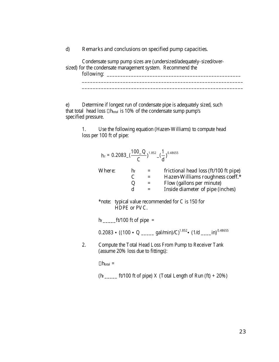 Gas Monitoring  Control System Draft Plan Review Form - California, Page 23