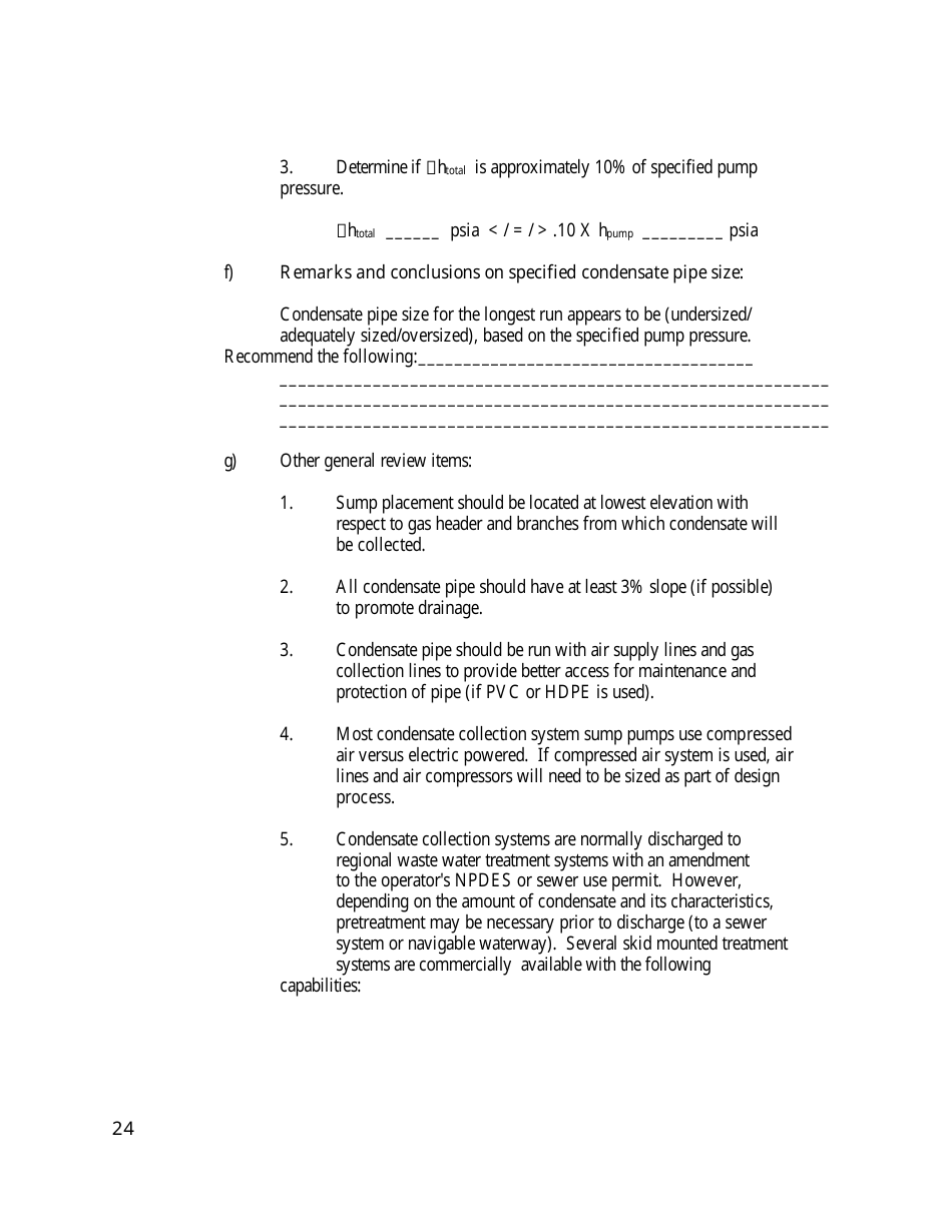 Gas Monitoring  Control System Draft Plan Review Form - California, Page 24