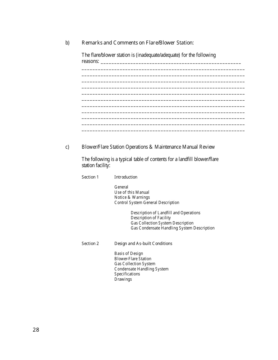 Gas Monitoring  Control System Draft Plan Review Form - California, Page 28