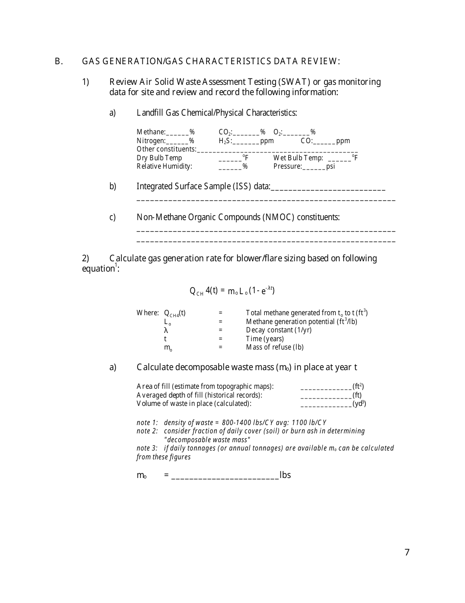 Gas Monitoring  Control System Draft Plan Review Form - California, Page 7