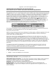 Document preview: Instructions for Form CALRECYCLE E-1-77 Application for Solid Waste Facility Permit and Waste Discharge Requirements - California