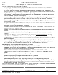 Form CSO-1141A Notice of Rights for a Child in out-Of-Home Care - Arizona