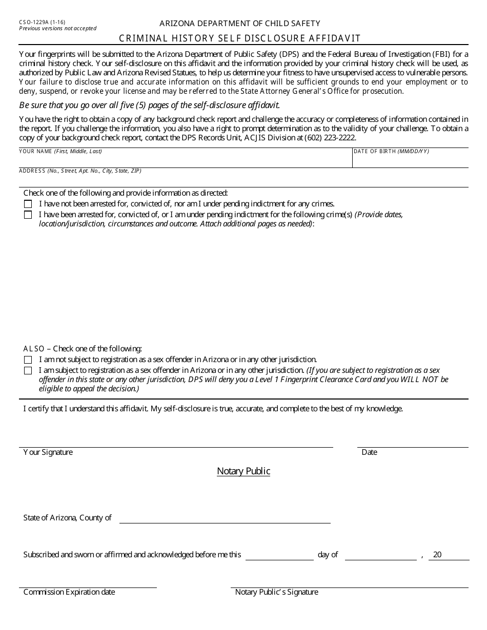 Form CSO-1229A - Fill Out, Sign Online and Download Printable PDF ...