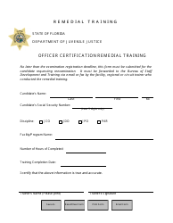 Document preview: Officer Certification Remedial Training - Florida
