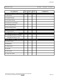 DJJ Form ADSD-006 Protective Action Response Performance Evaluation - State Operated Facility/Contracted Detention/ and Law Enforcement Operated Facility Staff - Florida, Page 2