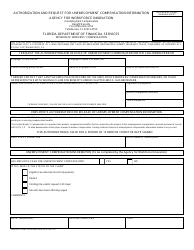 Document preview: Form DFS-F2-DWC-30 Authorization and Request for Unemployment Compensation Information - Florida