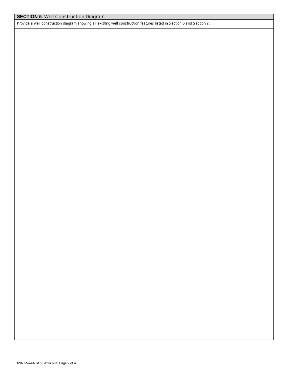 Form DWR55-44A Notice of Intent to Drill, Deepen, or Modify a Monitor / Piezometer / Environmental Well - Arizona, Page 2