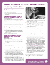 Document preview: Infant Feeding in Disasters and Emergencies: Breastfeeding and Other Options - American Academy of Pediatrics