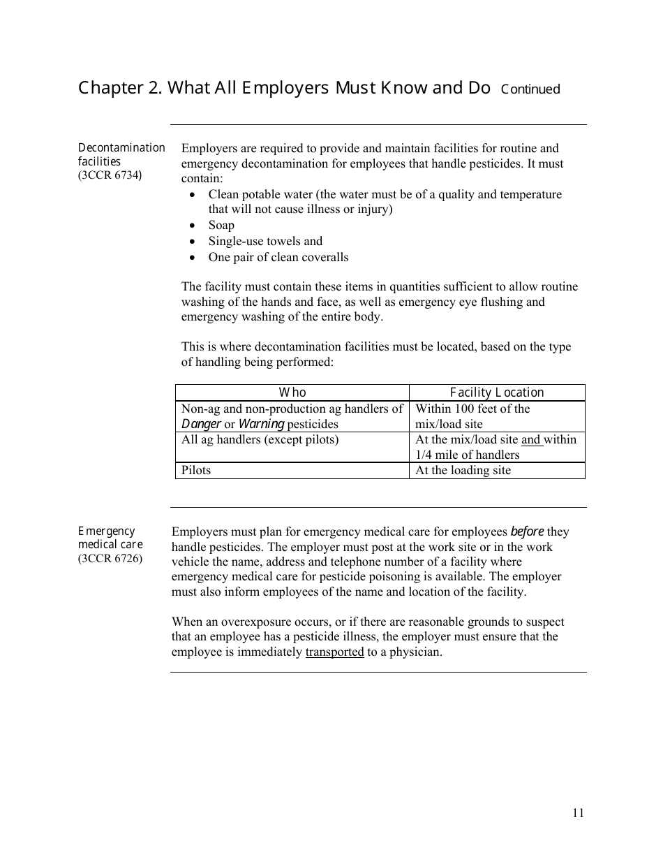 Pesticide Use Compliance Guide for Employers and Businesses - California, Page 11