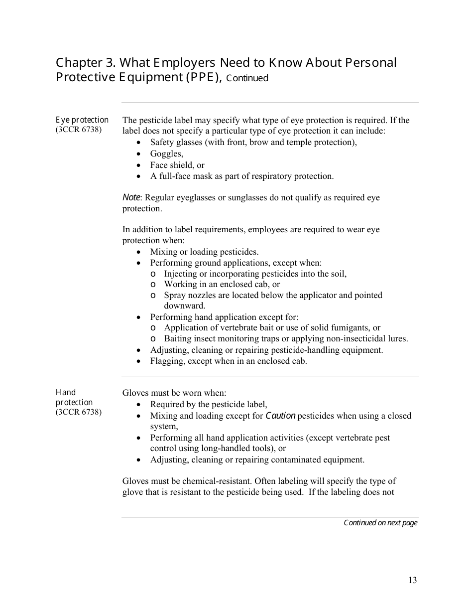 Pesticide Use Compliance Guide for Employers and Businesses - California, Page 13